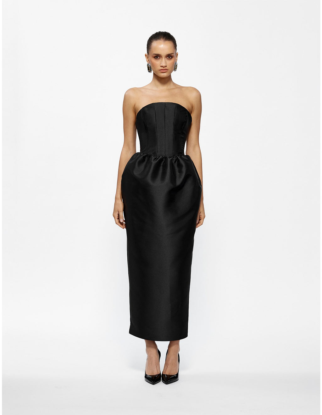 Effie Kats: Lilia Curved Strapless Maxi Dress