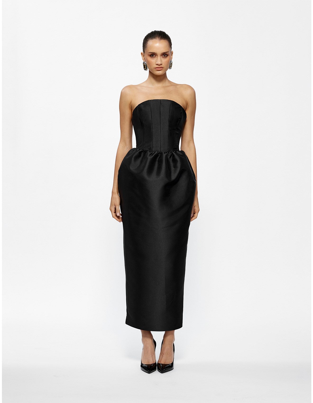 Effie Kats: Lilia Curved Strapless Maxi Dress
