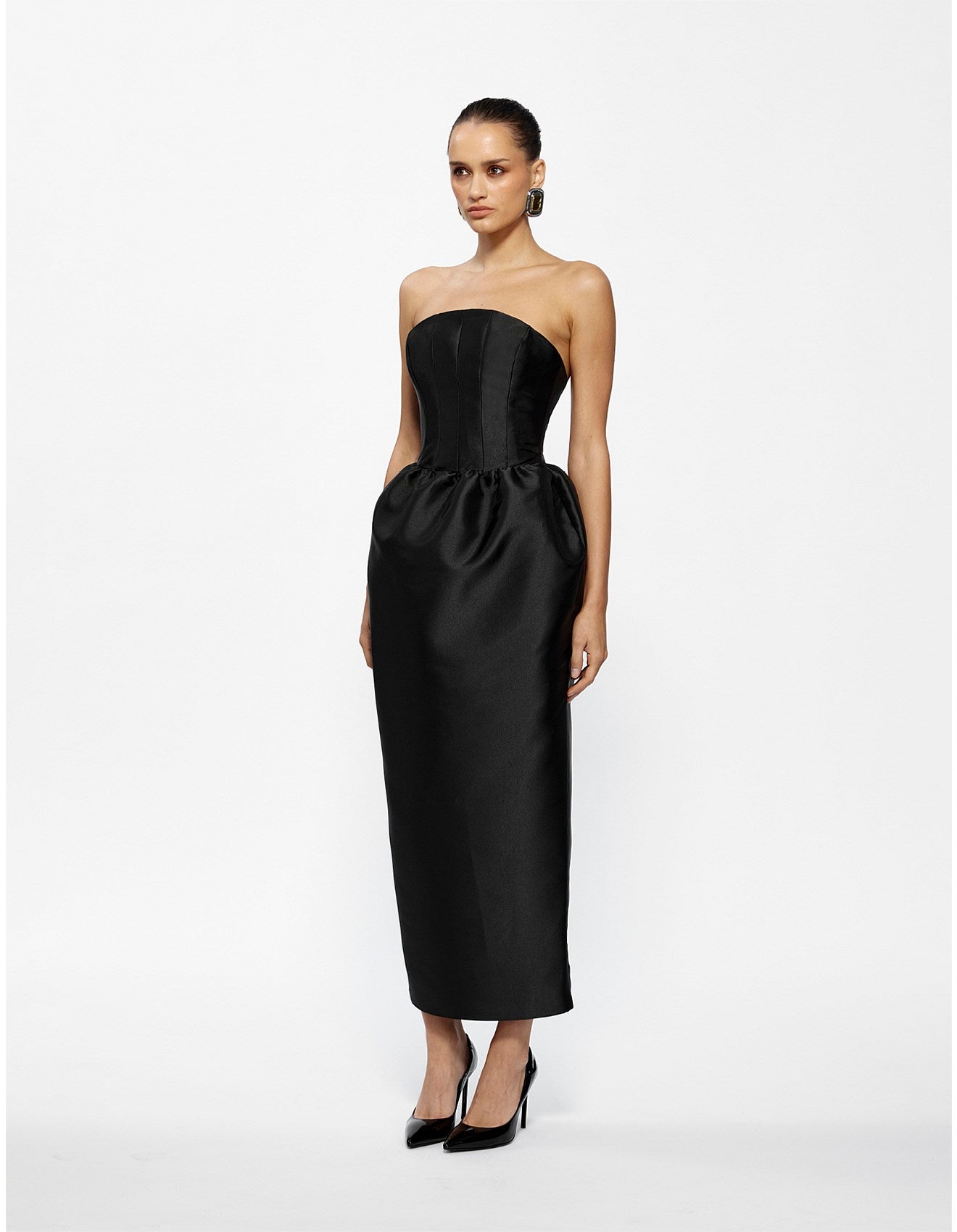Effie Kats: Lilia Curved Strapless Maxi Dress