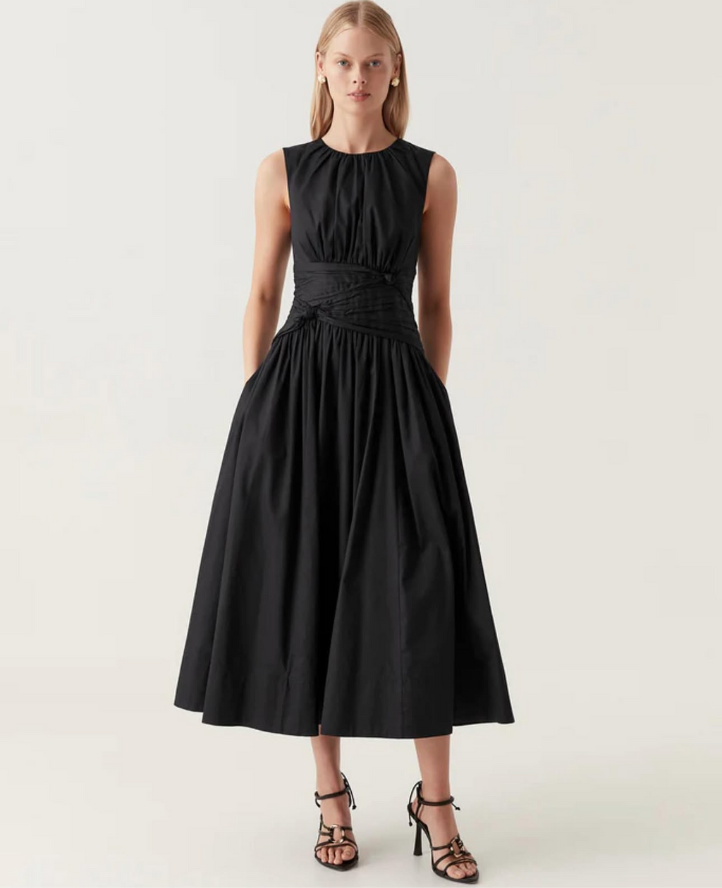 Aje: Agatha Knot Waist Midi Dress