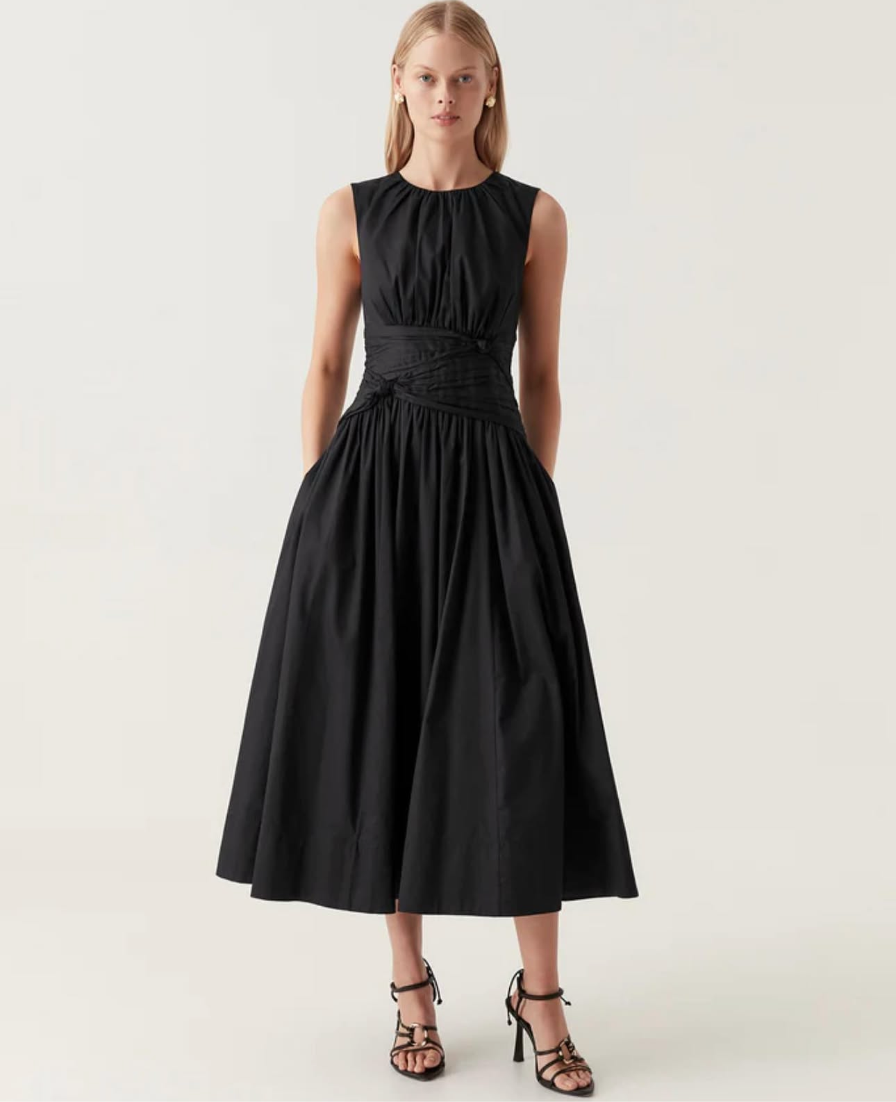 Aje: Agatha Knot Waist Midi Dress