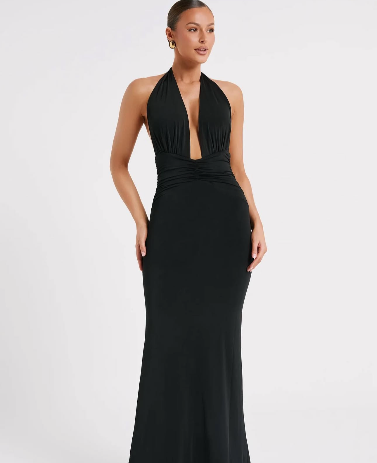Meshki: Jovanna Slinky Halter Maxi Dress