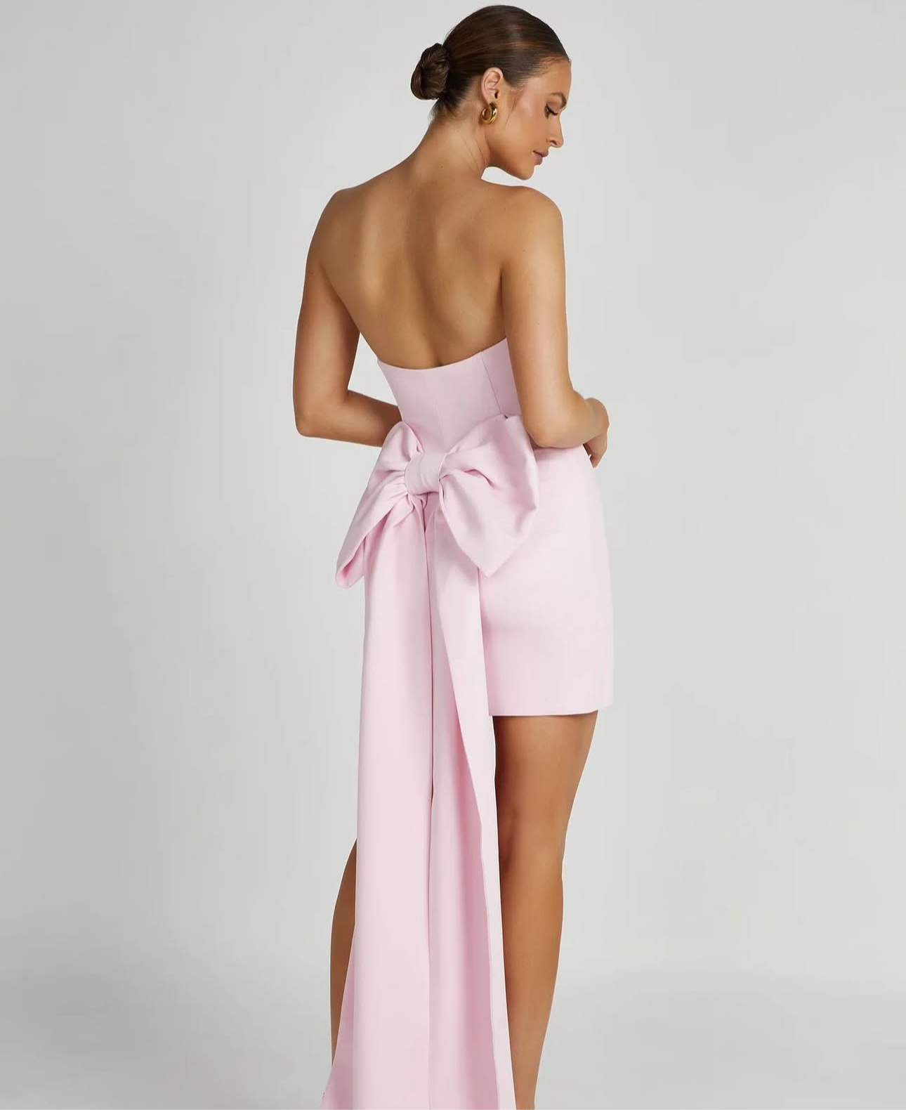 Meshki: Meredith Strapless Bow Mini Dress