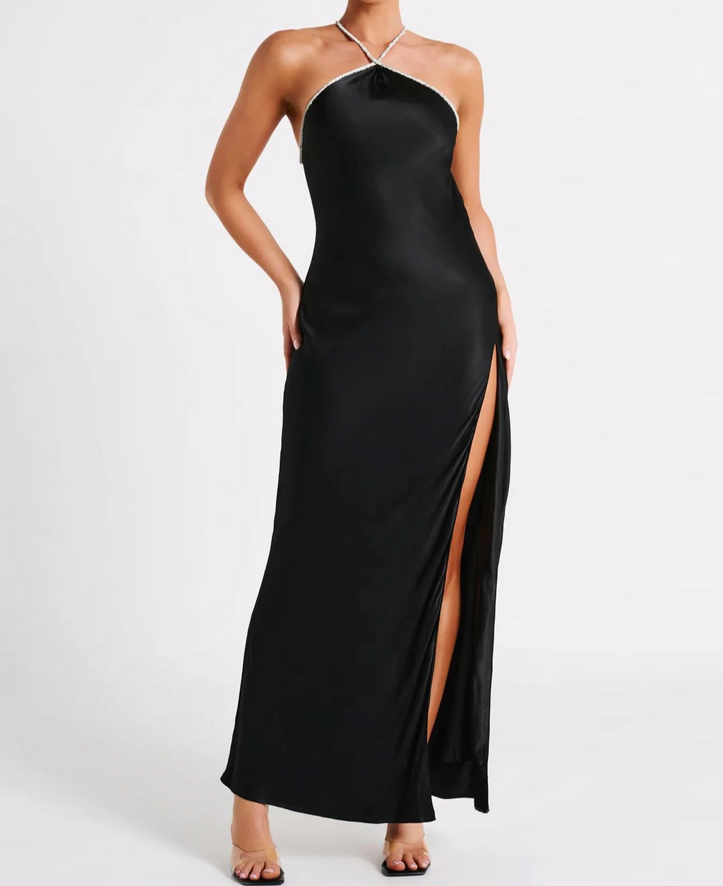 Meshki: Louise Diamante Rope Maxi Dress