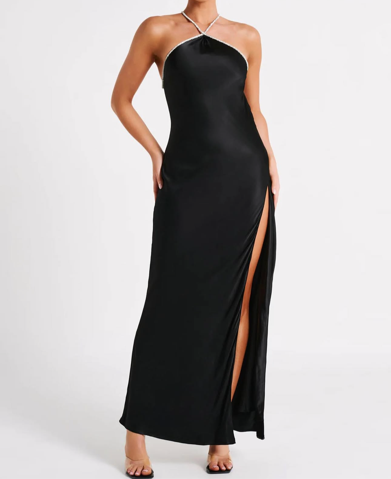 Meshki: Louise Diamante Rope Maxi Dress