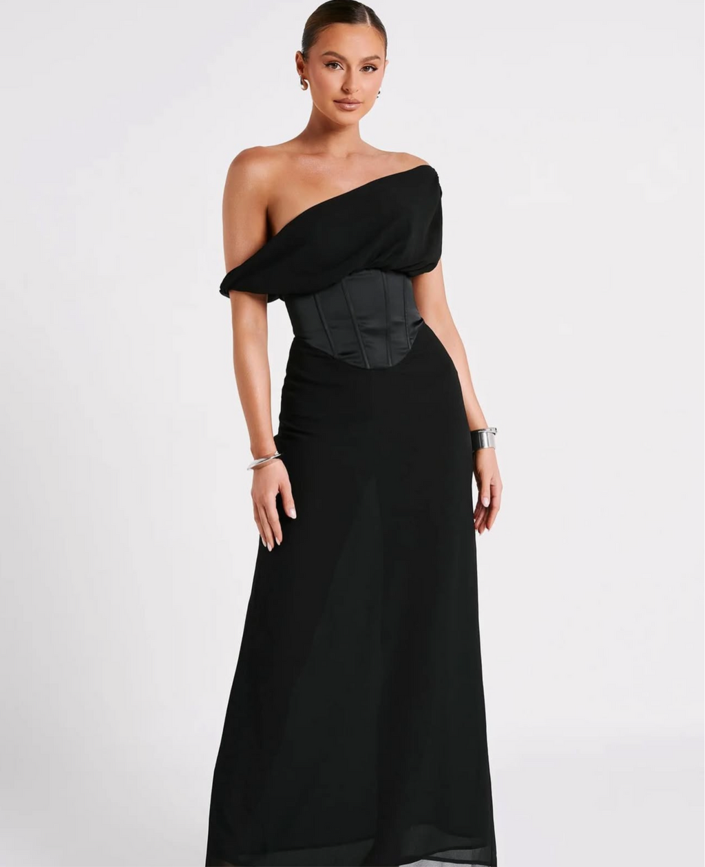 Meshki: Courtney Chiffon Maxi Dress