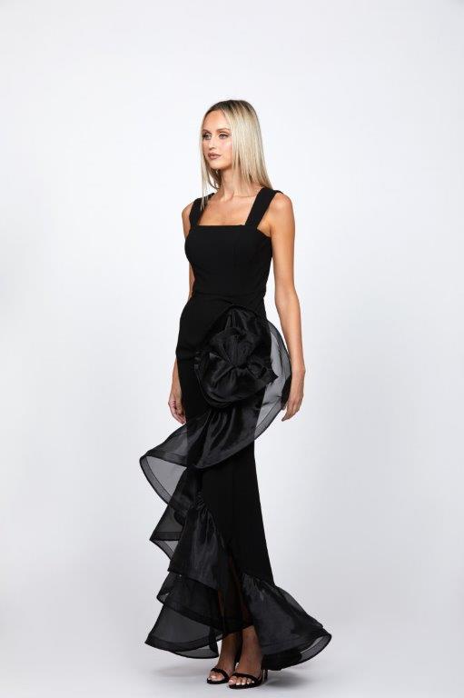 Bariano: Alex Ruffle Fishtail Maxi