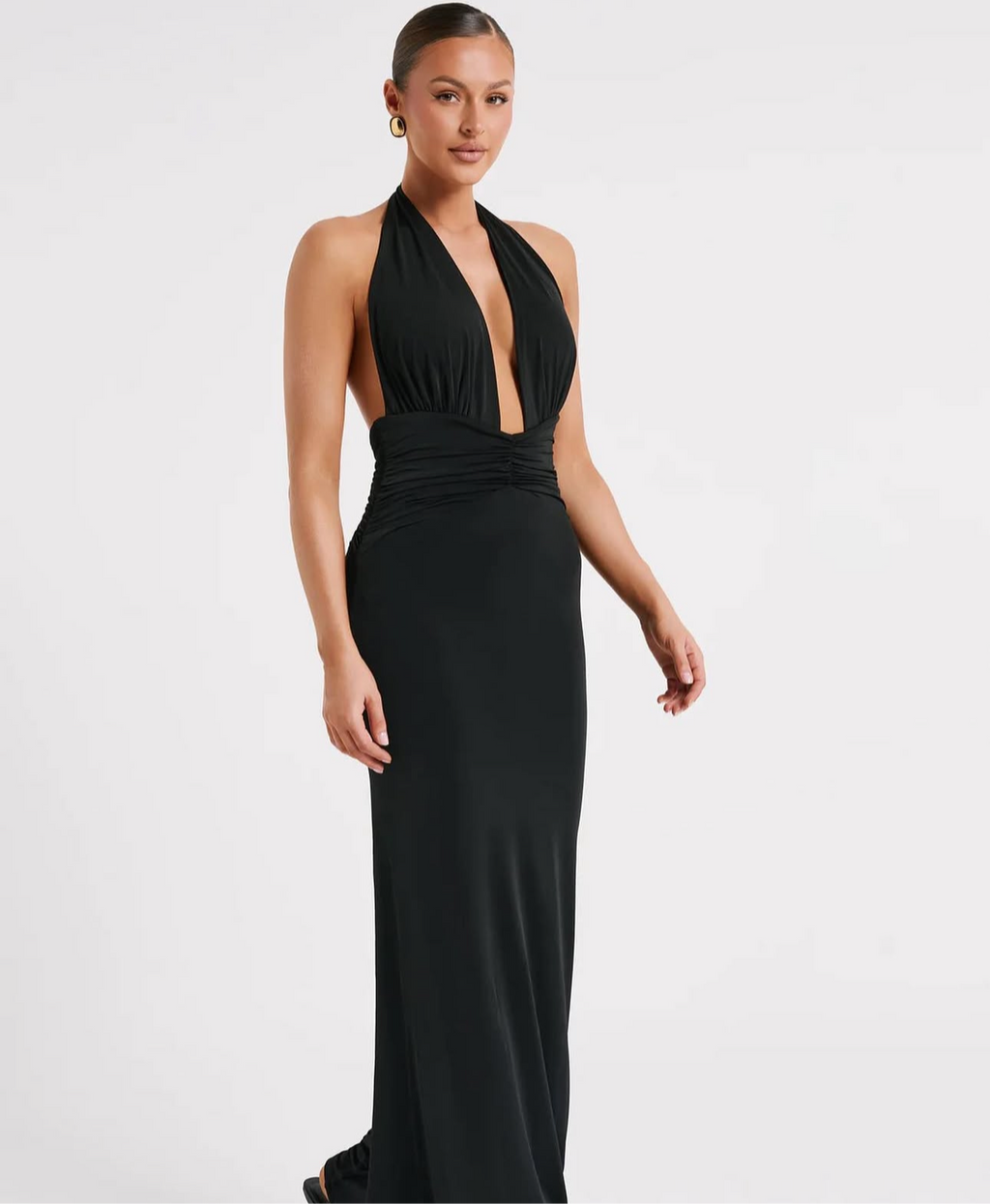 Meshki: Jovanna Slinky Halter Maxi Dress