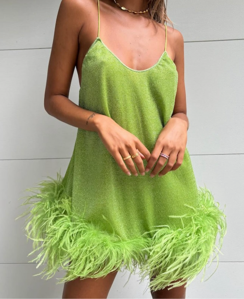 Oséree: Lumière Plumage Mini Dress
