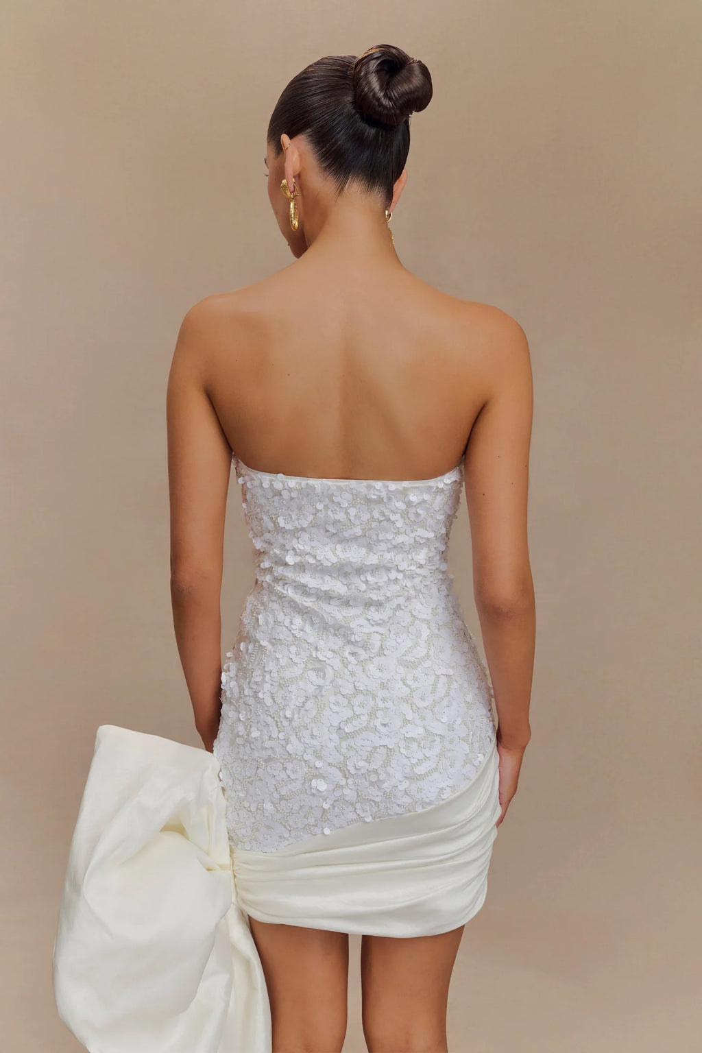 Meshki: Franka Strapless Bow Mini Dress