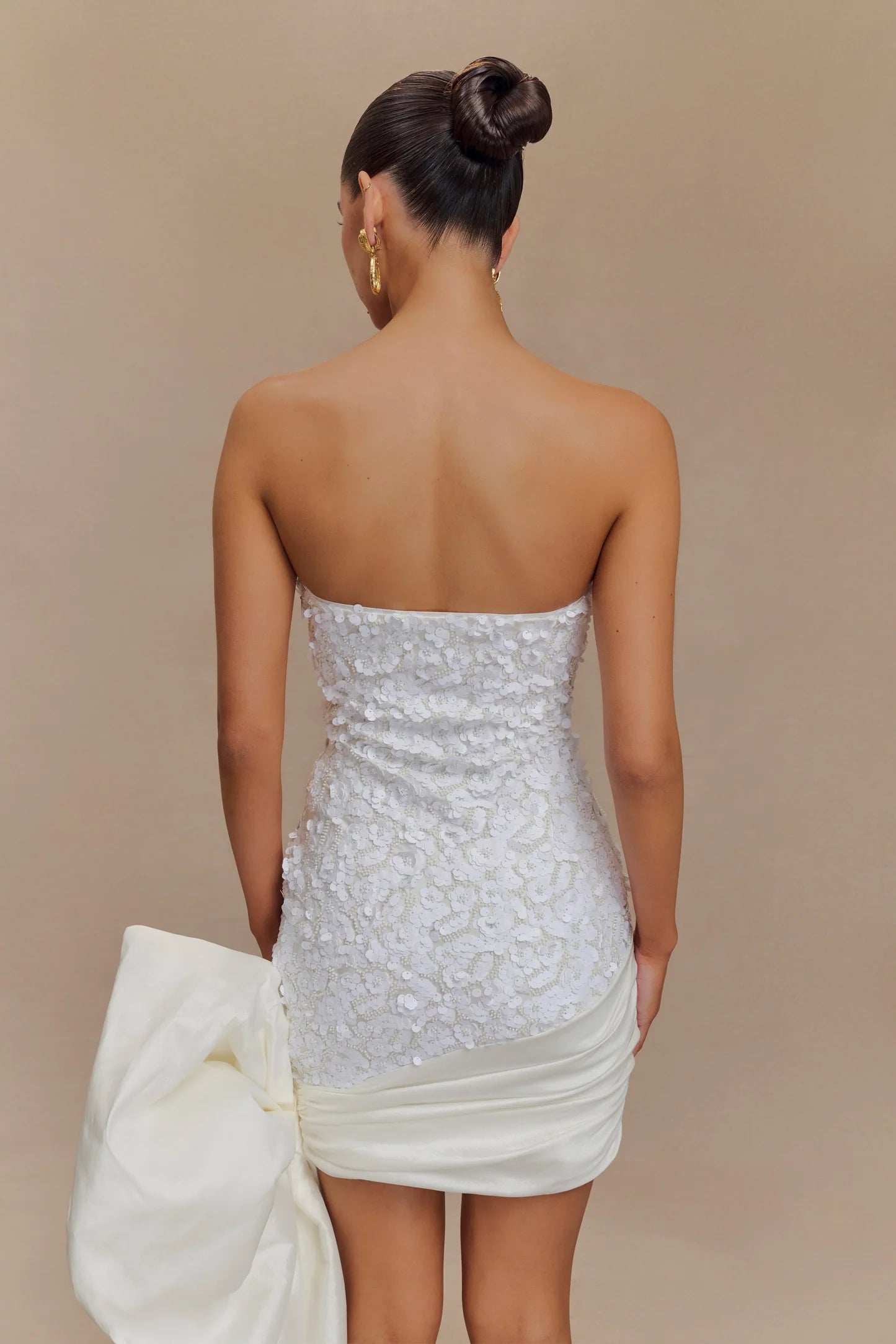 Meshki: Franka Strapless Bow Mini Dress