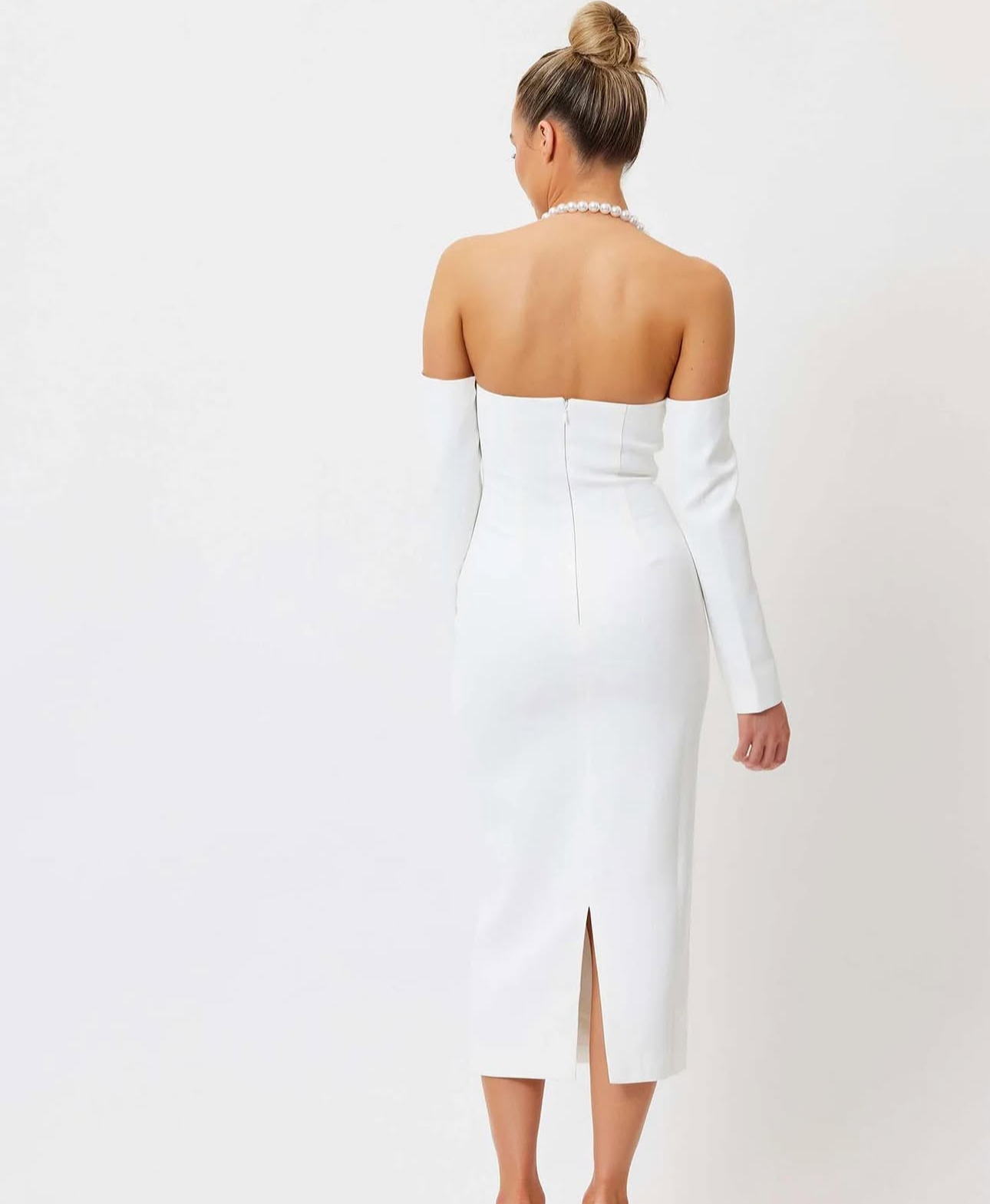 Bianca and Bridgett: Tess Pearl Neck Dress