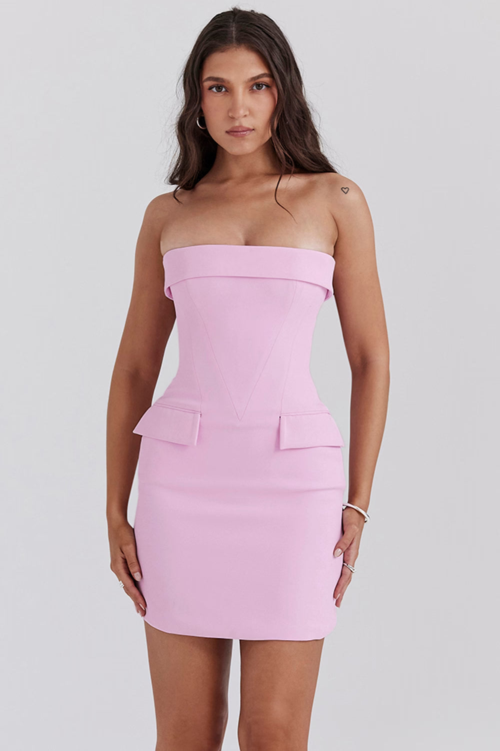 House of CB: Naia Cotton Candy Strapless Mini Dress